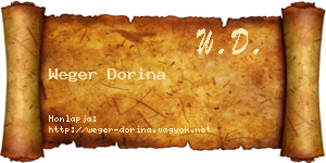 Weger Dorina névjegykártya